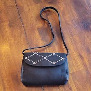 Chic Black Mini Bag with Studded Accents